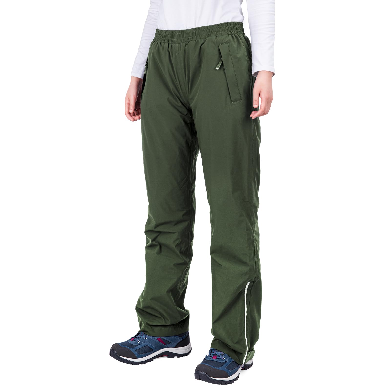 33,000ft Women's Rain Pants, Lightweight Waterproof Rain Over Pants