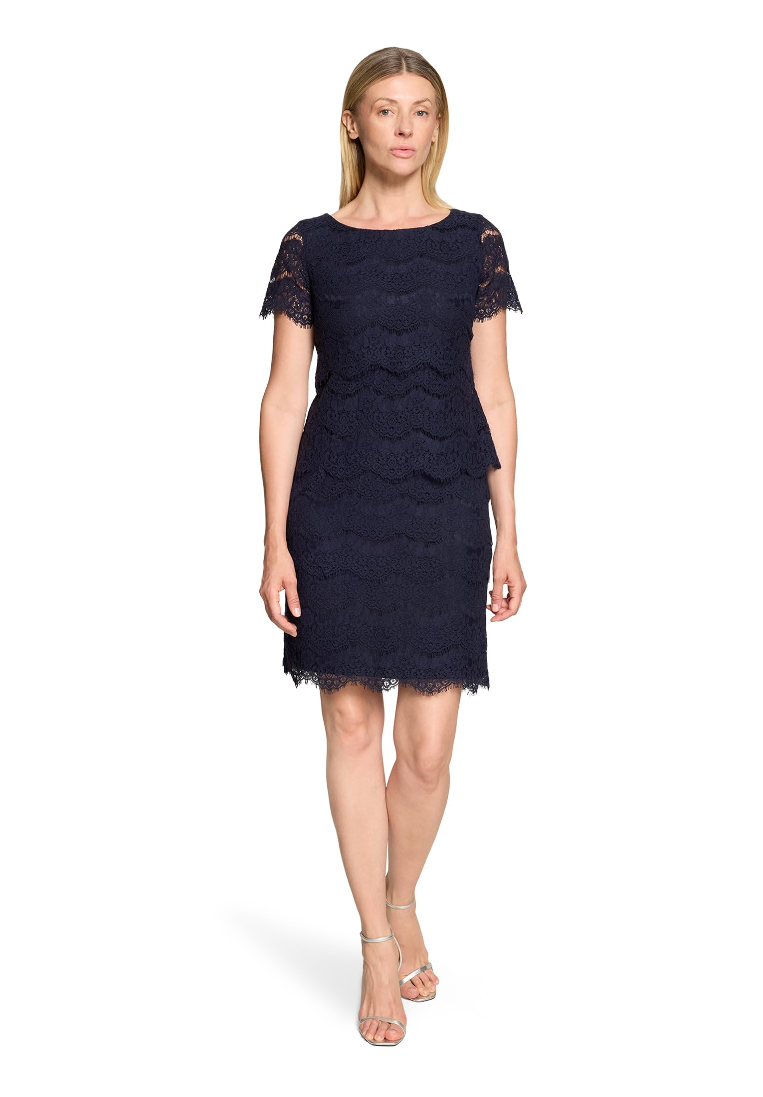 Vera Mont Women's Short Sleeve Lace Dress