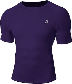 Roadbox Men's Compression Shirt Short Sleeve Workout Base Layer Undershirts