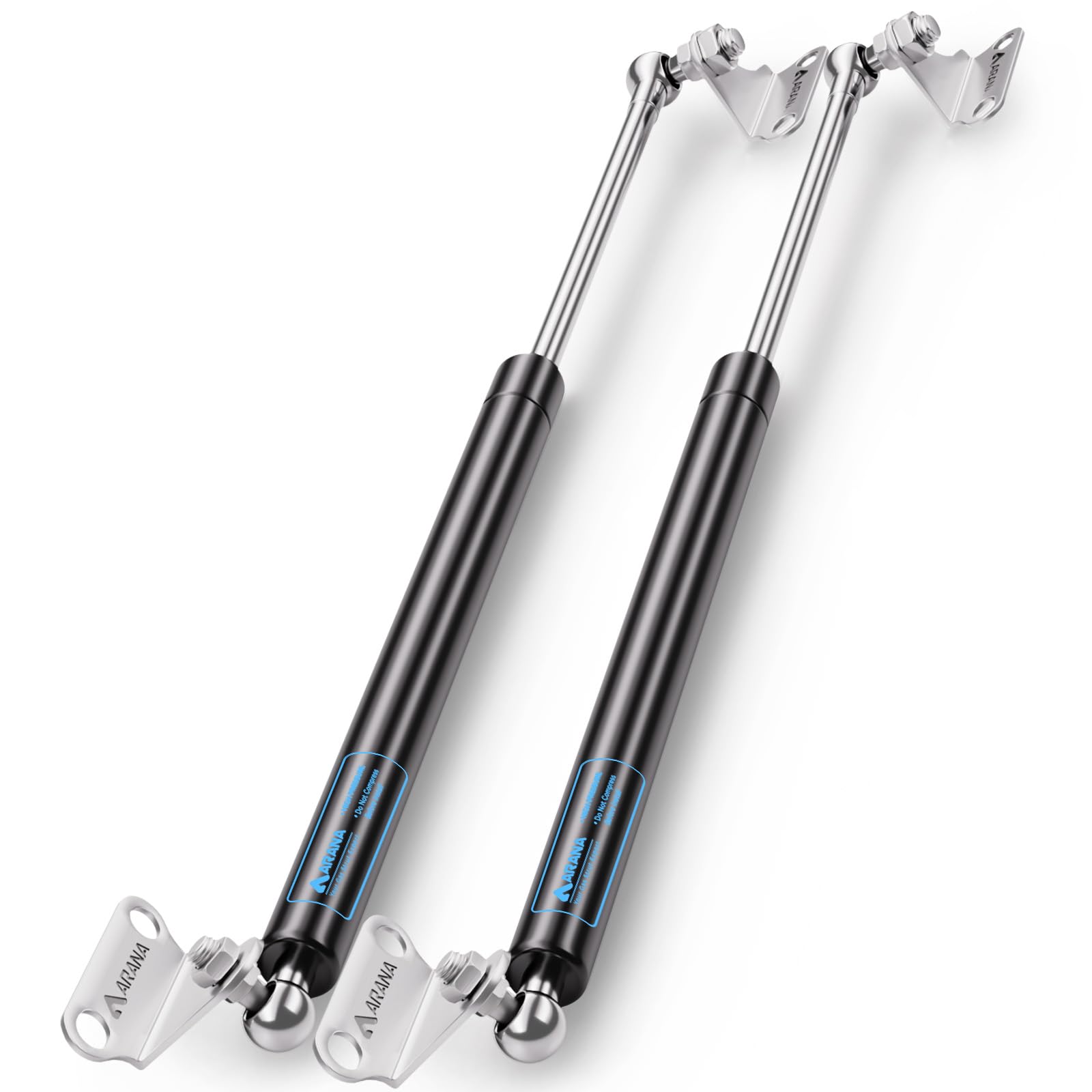 ARANA Gas Struts 20" 200lb with Brackets for Heavy Lid, 2 Pack | Heavy duty lift