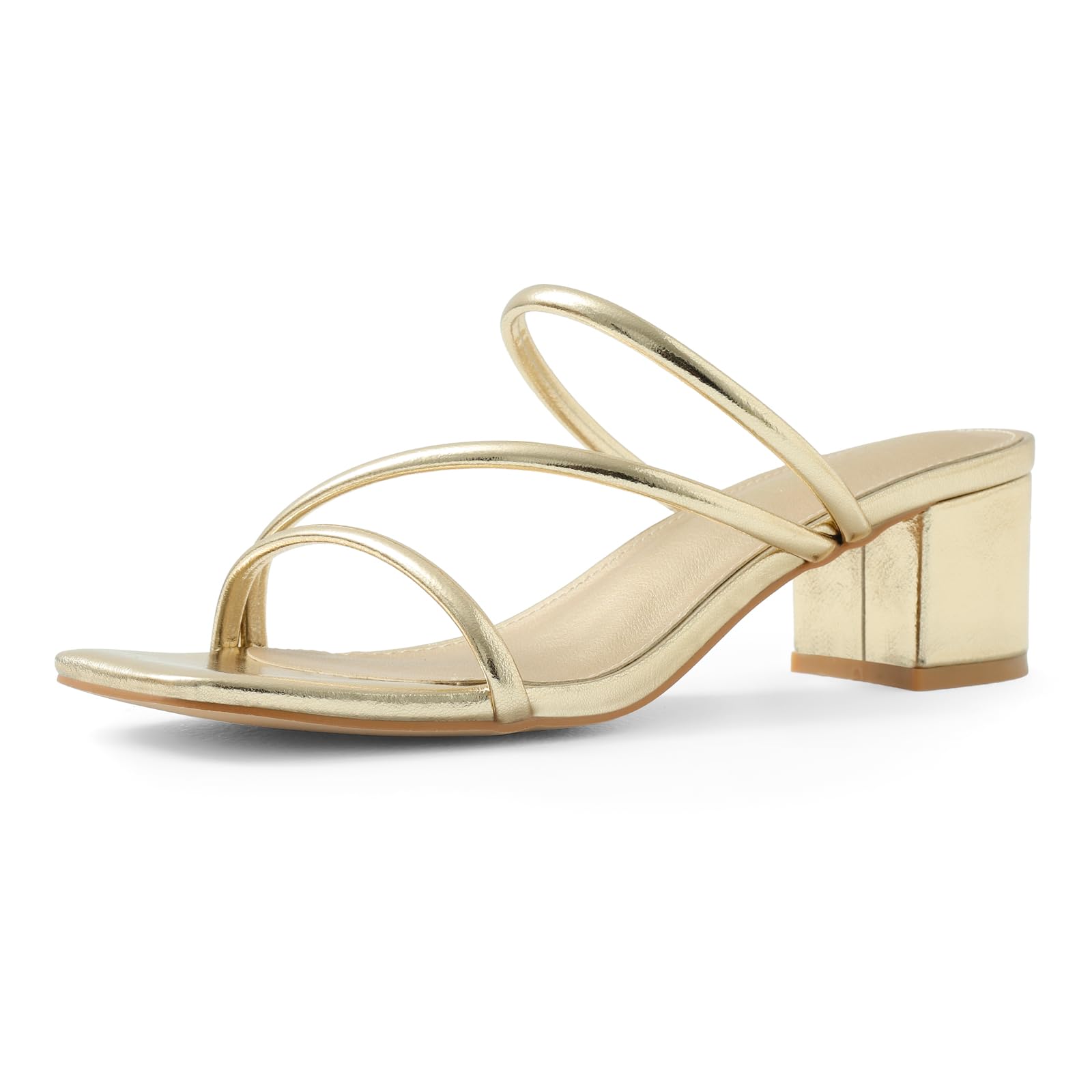 Shoe'N Tale Strappy Heels For Women Low Chunky Block Heel Heeled Sandals Square 