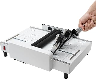 Automatic Booklet Maker Machine, 60W 110V Booklet Maker A3 Paper Folder Stapler Machine 11.7"×16.5" Book Binding Folding Saddle Stitch for Schools Print Stores, Offices