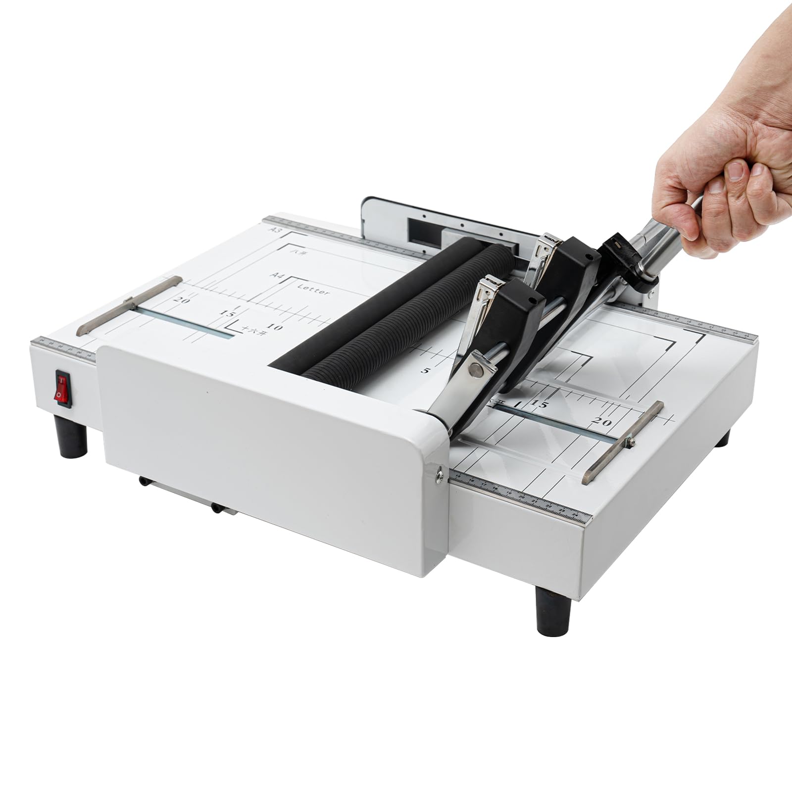 Automatic Booklet Maker Machine, 60W 110V Booklet Maker A3 Paper Folder Stapler 