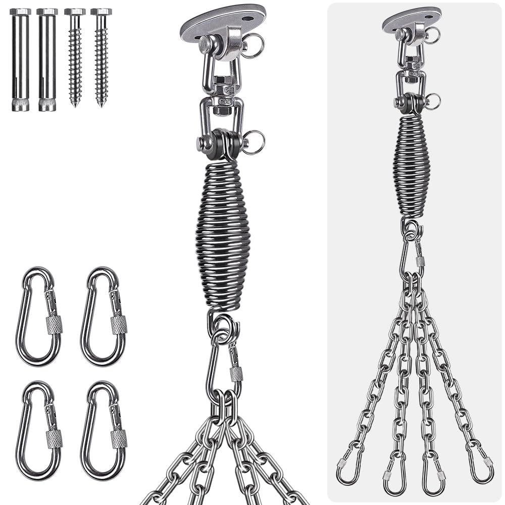 BeneLabel Wooden and Concrete Hammock Hanger 360° Swivel Swing Screw Screw Metal