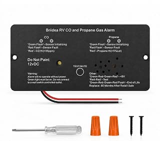 2-in-1 RV Universal Detector | Dual Alarm, LED Indicator Light, 100dB Loud Alert, Flush Mount, Compatible Replacement for Safe-T-Alert 30-442/35-742 Series
