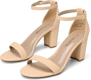 DREAM PAIRS Women's Comfort Block Heel Sandals