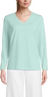 Lands' End Women's Supima Long Sleeve V-Neck Tee