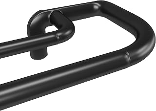 Umbra Twilight Double Curtain Rod, Wrap Around, 66 to 144 Inches, Black | Steel construction, room darkening design, quick easy install, layering compatible, holds up to 22 lbs