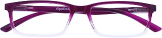 OPULIZE See – Blue Light Filter Glasses Narrow Frame Spring Hinges Improve Sleep Gaming Computer Anti Glare Grey Men and Women B9, Purple