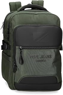 Pepe Jeans Bromley Laptop backpack Green 11 x 40 x 16 cm Polyester 17.92 L, Green, One Size, Laptop backpack