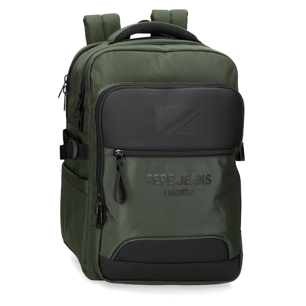 Pepe Jeans Bromley Laptop backpack Green 11 x 40 x 16 cm Polyester 17.92 L, Gree