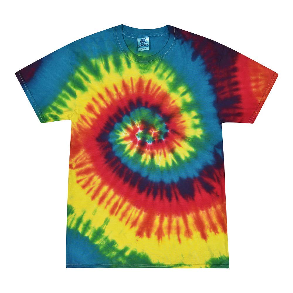 Women's Colortone Rainbow Tie Dye Top Short Sleeve T-Shirt