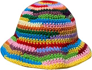 Rainbow Fisherman Hat Fancy Dress Party Headwear Colorful Hat Casual New Year Christmas