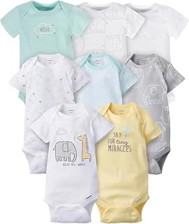 Gerber Baby Boys & Girls 8-Pack Short Sleeve Onesies Bodysuits
