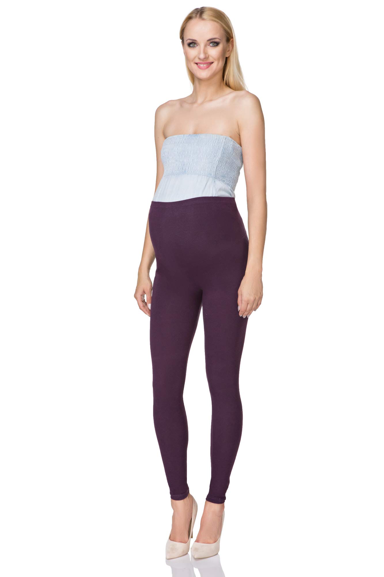 SOFTSAIL Maternity Leggings Pregnancy Pants Cotton Pants with Belly Support Over