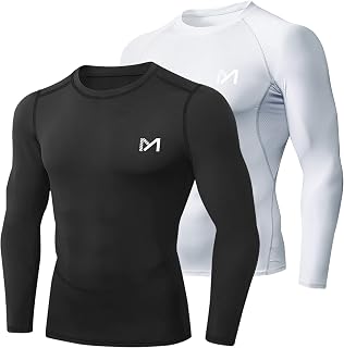 MEETYOO Men's Base Layer Compression T-Shirt Running Fitness Sport Gym