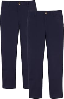French Toast Boys' 2-Pack Straight Fit Performance Fabric Pants