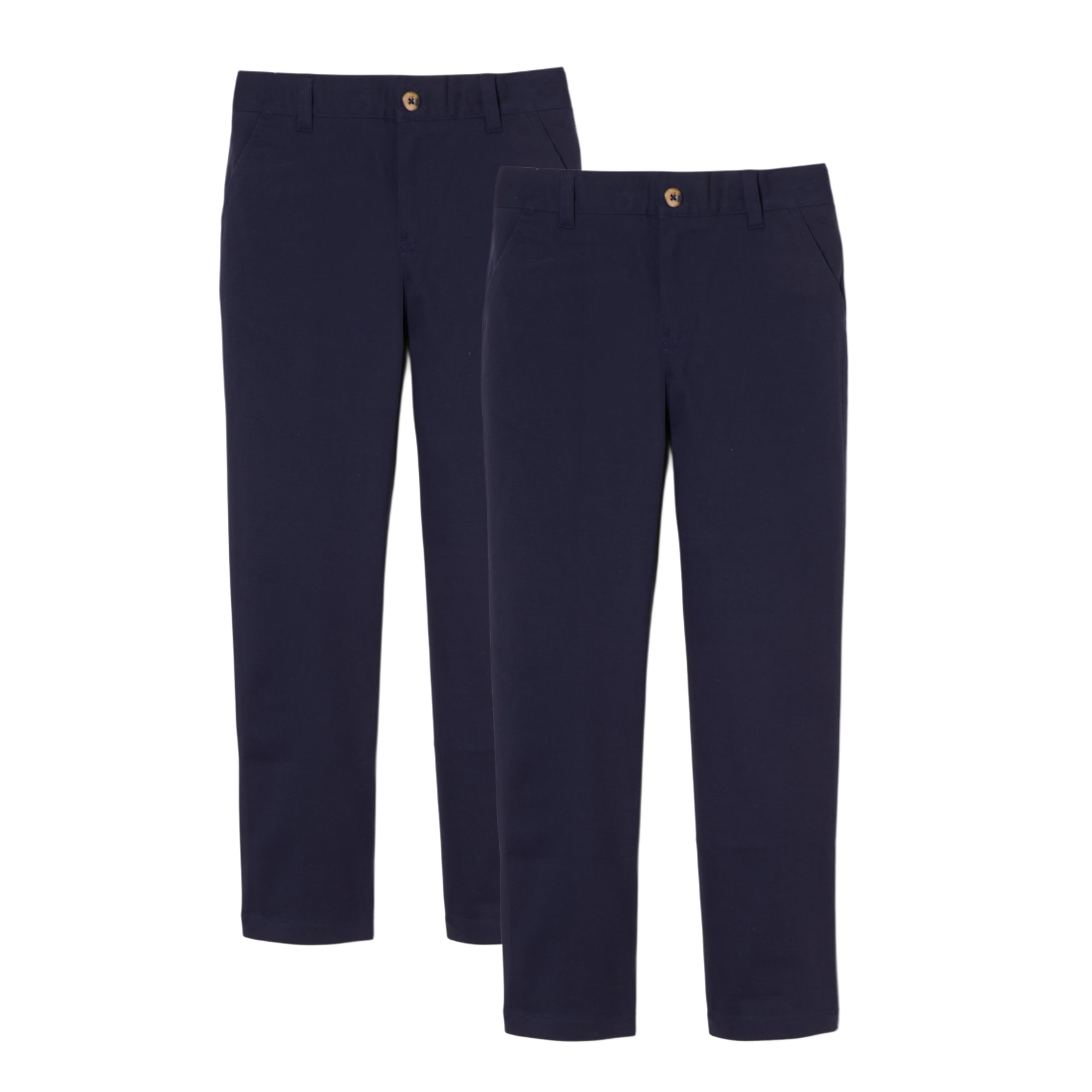 French Toast Boys' 2-Pack Straight Fit Performance Fabric Pants