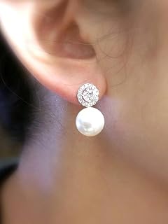 Faux Pearl Drop Earrings - Elegant Wedding Jewelry for Bride and Bridesmaids