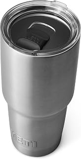YETI Rambler Tumbler, Vacuum Insulated Stainless Steel Tumbler with Magslider Lid, Stainless Steel, 30 oz (887 ml)
