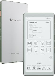 VIWOODS AiPaper Reader 6.13" Android E Ink Pocket eReader, 4G, 300 PPI | Front light, physical page-turn keys, Quick Refresh and Play Store apps keep reading smooth from commute to night.