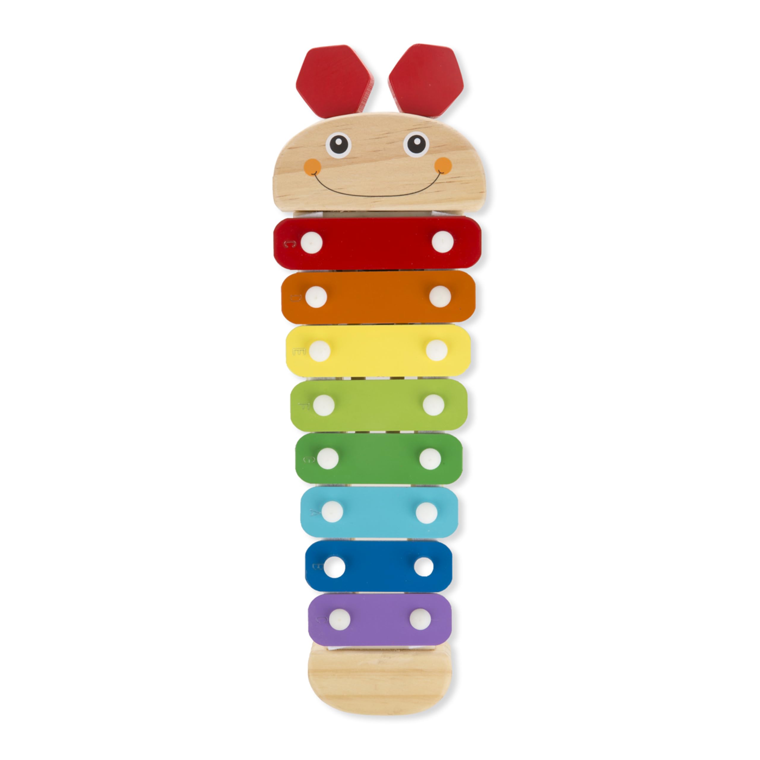Melissa & Doug Caterpillar Xylophone Musical Toy with Wooden Mallets 15.25" x 6.