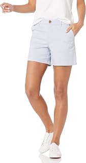 Amazon Essentials Femme Short Chino Coupe Ajustée Taille Mi-Haute, Entrejambe de 12,7cm