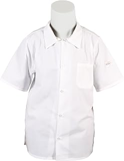 Mercer Culinary M60200WH8X Millennia Men's Cook Shirt with Wicking Mesh Back, 8X-Large, White
