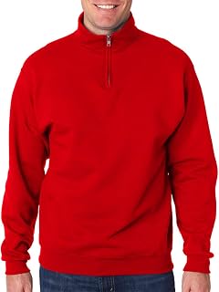 JERZEES Mens SUPER SWEATS 1/4-Zip Sweatshirt with Cadet Collar