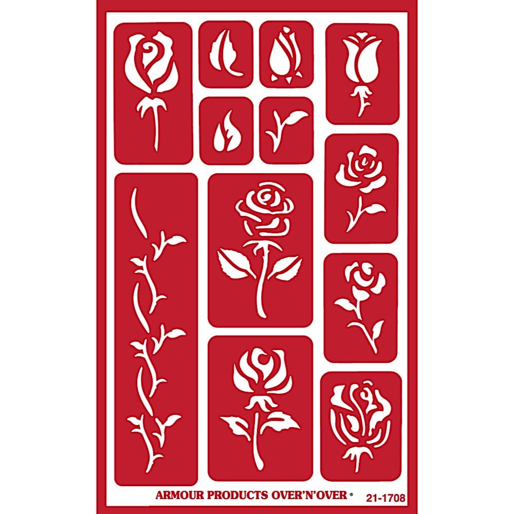 Over'N'Over Reusable Glass Etching Stencils – Durable Self-Stick Designs for Gla