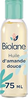 BIOLANE - Baby Sweet Almond Oil - Moisturizes and protects - 75 ml | Vitamin E, 100% natural origin, from birth, made in France