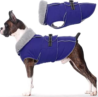 Lelepet Dog Coat Waterproof Dog Jacket Fleece Vest with Adjustable Buckle
