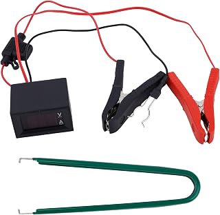 BTFO Automotive Parasitic Draw Tester with Fuse Clip | Car Battery Leakage Detector with Digital Voltage Display & Clips Alternator Tester to Detect Hidden Drain Issues on Cars SUV