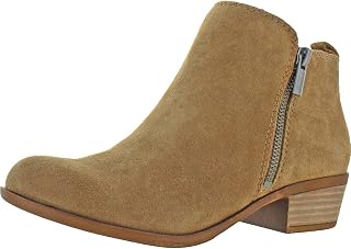 Lucky Brand Women's Basel Ankle Bootie, Sesame Oiled Suede, 8 W