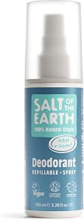 Salt of the Earth - Natural Deodorant Spray - Ocean & Coconut 100ml | Refillable Long-Lasting Protection, Vegan Formula, 100% Natural Origin Ingredients, Ocean Recycle, Cruelty Free International