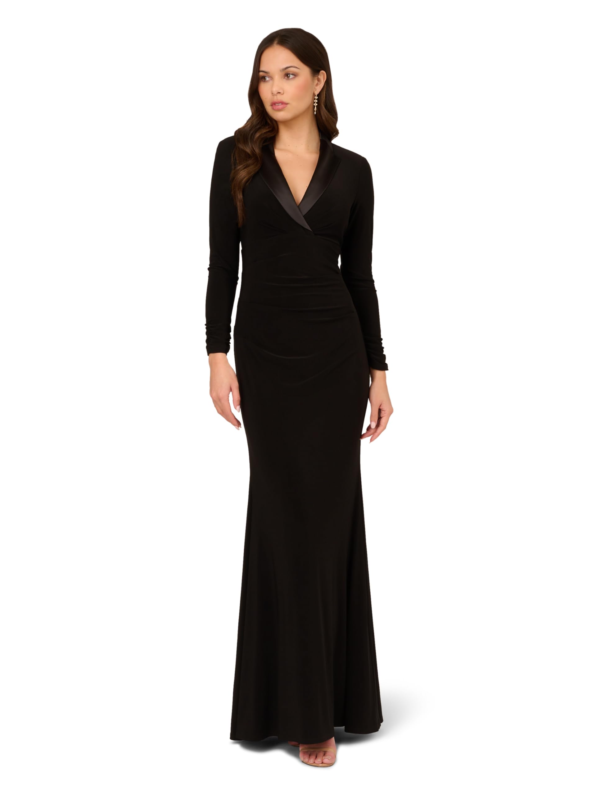 Adrianna Papell Women's Tuxedo Long Dress Special Occasion Dress