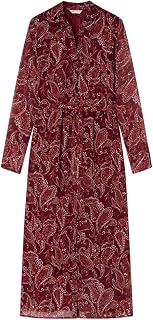 Springfield Women's Midi Printed Shirt Dress with Belt Printed Dress