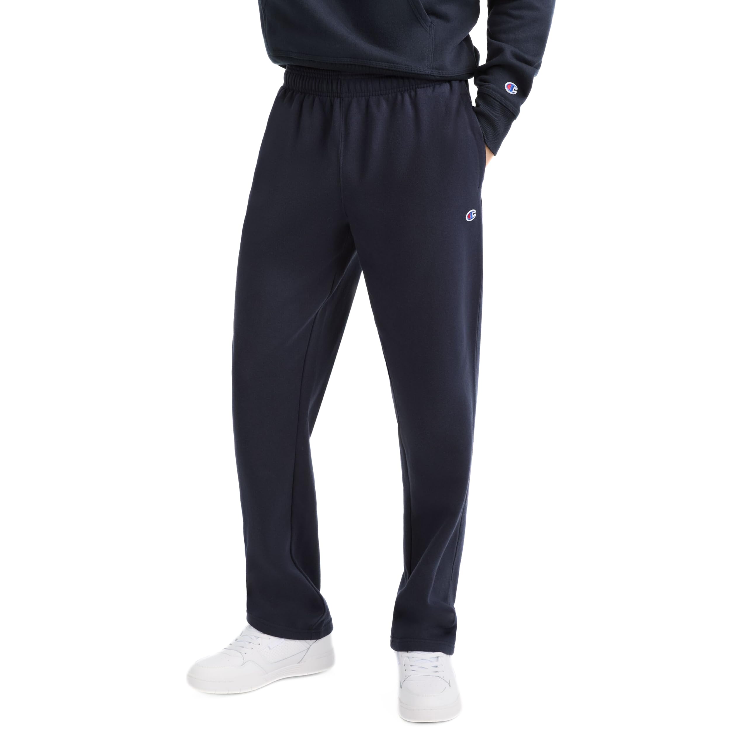 Champion Men's Open-Bottom Fleece Sweatpants, Standard Fit, Midweight Fleece, Av