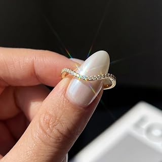 1pcs 925 Silver Cubic Zirconia Open Ring 925 Sterling Silver Wave Design Women Daily Casual Party Birthday Gift Early Fashion Trends