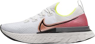 NIKE React Infinity Run FK, Men's Running Shoes, Grey Platinum Tint Black Pink Blast, 45.5 EU