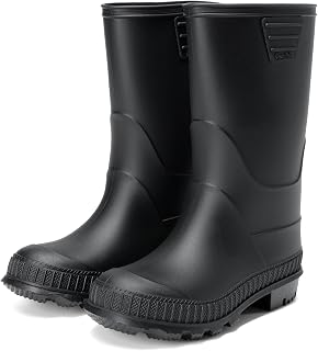 DREAM PAIRS Kids Waterproof Outdoor Rain Boots | Lightweight,Non-Slip Outsole,Easy-On,Unisex Boys Girls,Outdoor Puddle Rainy Day Play