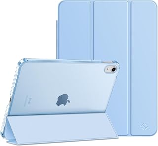FINTIE Ultra Slim Case for iPad (A16) 11th Gen 11 Inch 2025 / iPad 10th Gen 10.9 Inch 2022 - Frosted Back Shell with Fold Back Stand and Auto Wake/Sleep Function, Sky Blue