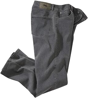 ATLAS FOR MEN - Straight Cut Jeans for Men UK - Zip Fly Stretch Fabric Comfort Regular Fit Mens Jeans - Small to Big and Tall UK Sizes 28-50