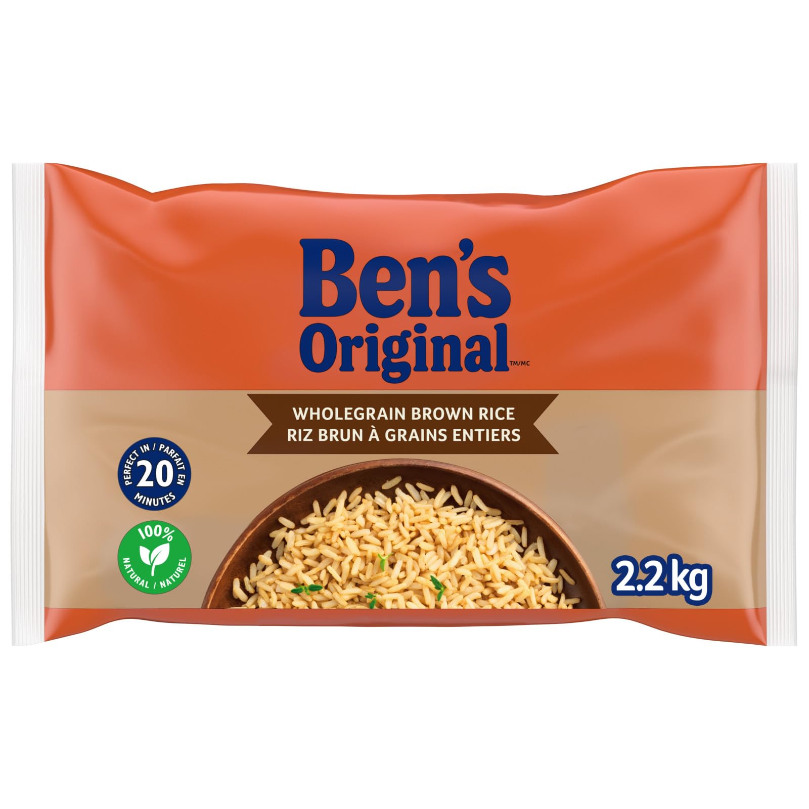 BEN'S ORIGINAL Whole Grain Brown Rice, 2.2kg Bag