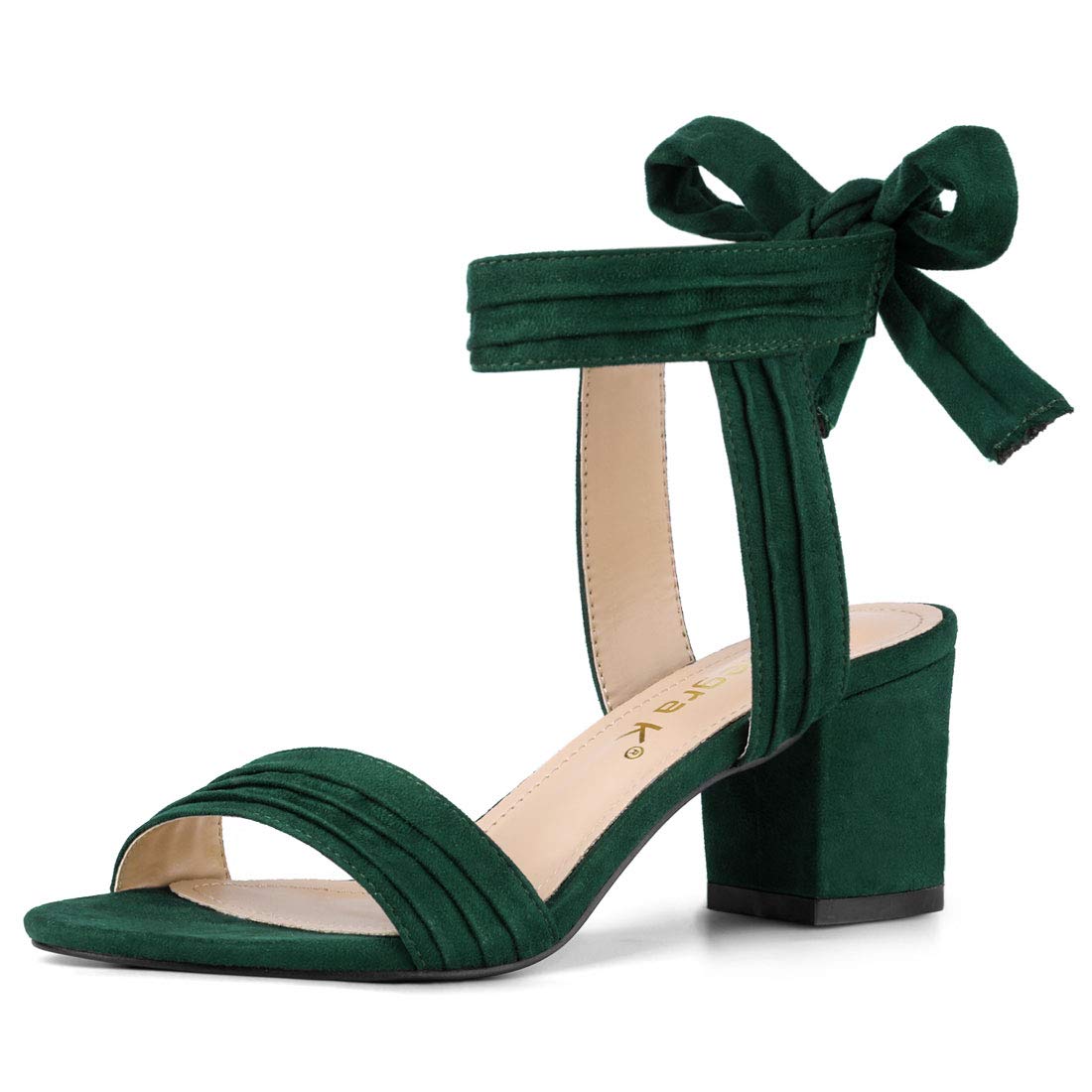 Allegra K Womens Open Toe Ankle Strap Block Heel Sandals