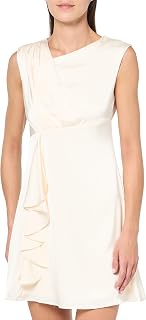 DKNY Womens Pleated Faux Wrap DressDress