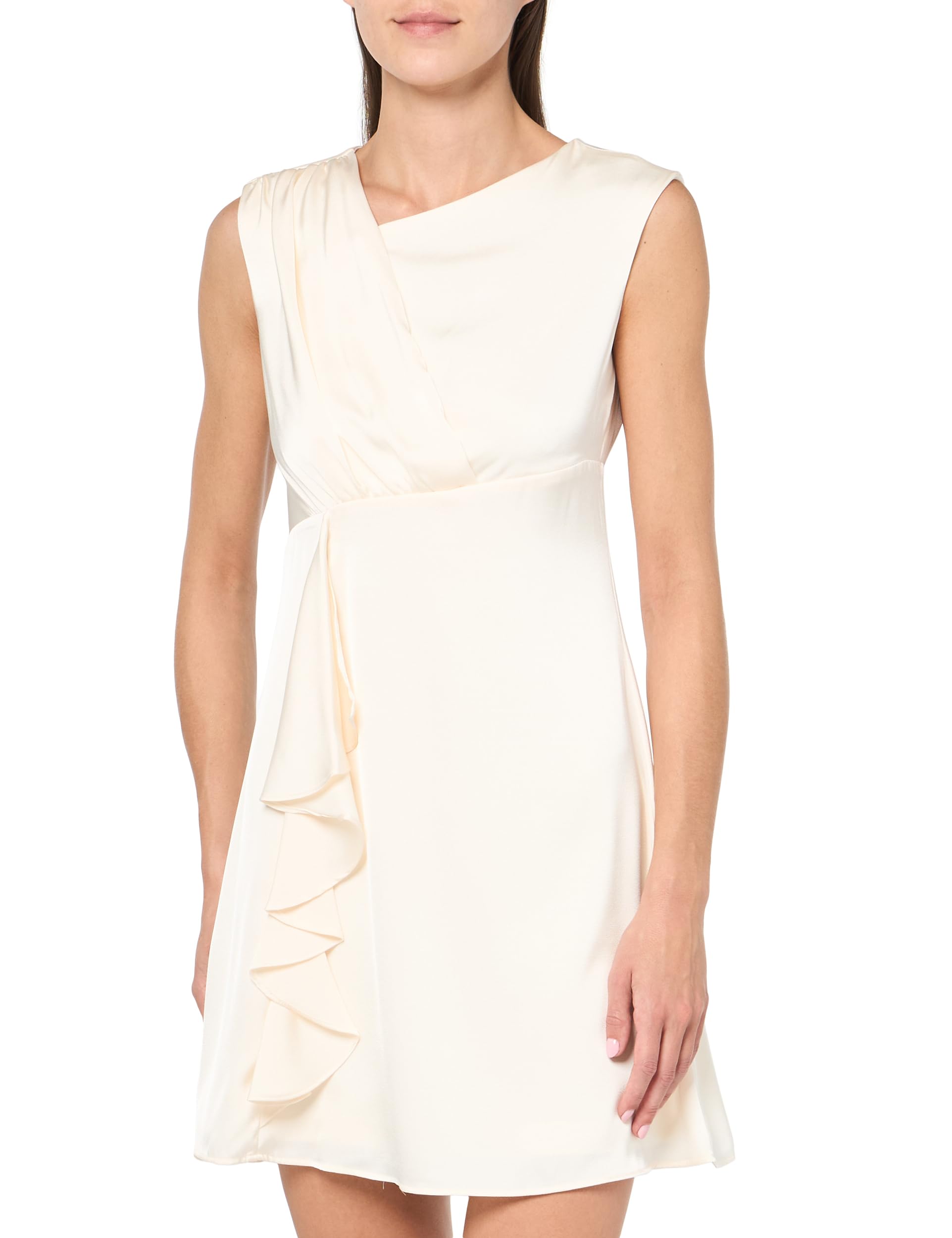DKNY Womens Pleated Faux Wrap DressDress