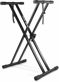 RockJam RJXX363 Heavy Duty Keyboard Stand for Digital Pianos | Adjustable keyboard stand for digital pianos, home practice, lessons, studios & stage setups