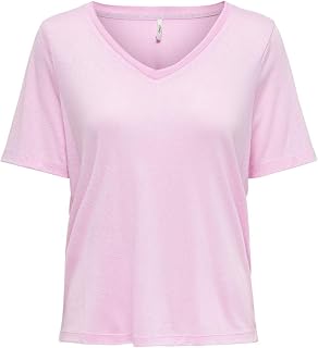Only Onlelise S/S V-Neck Top Jrs T-Shirt for Women