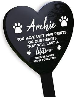 RED OCEAN Memorial Plaque For Pet Dog Personalised Grave Marker Gift Pet Memorials Stake Graveside Plaque